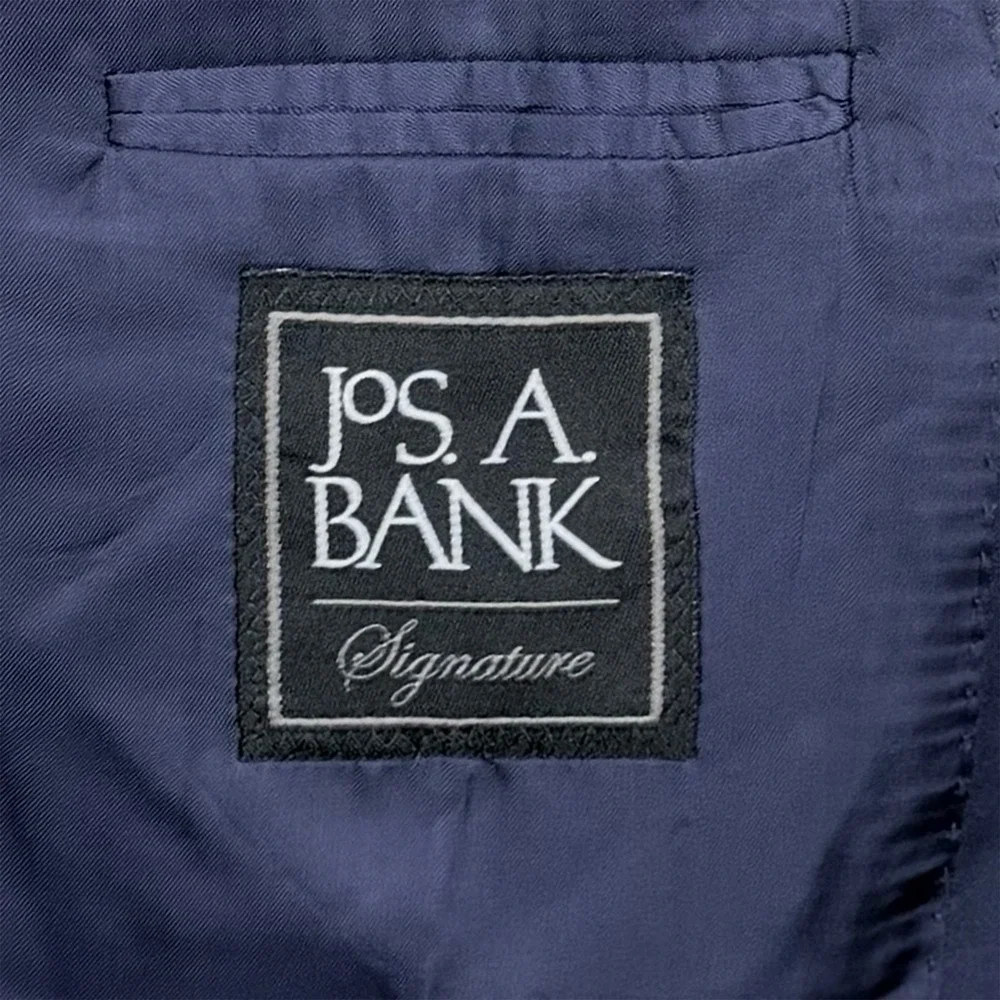 Jos A Bank Signature Navy Suit 2 Piece 43R 37x32 Wedding Executive Professional